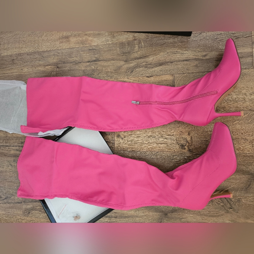 Pink Over-the-Knee Boots